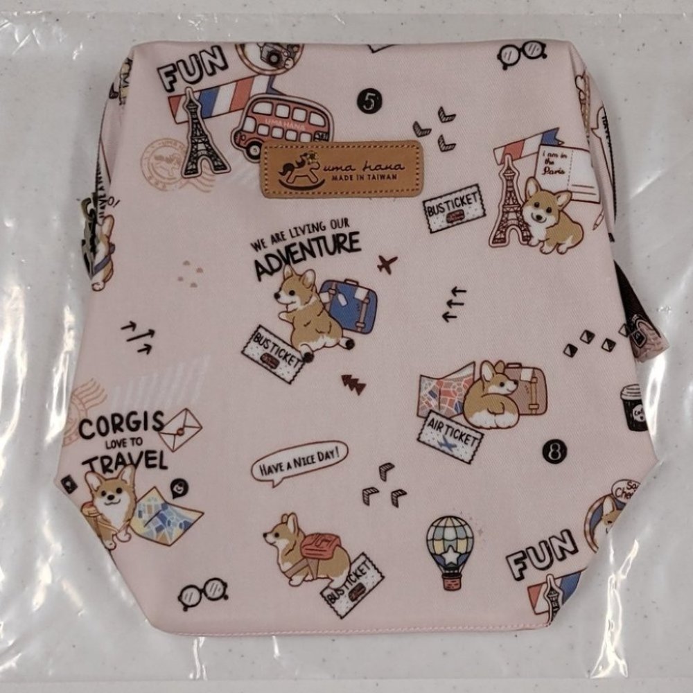 Waterproof Corgi Large Opening Makeup Cosmetic Bag - Picture 9 of 15